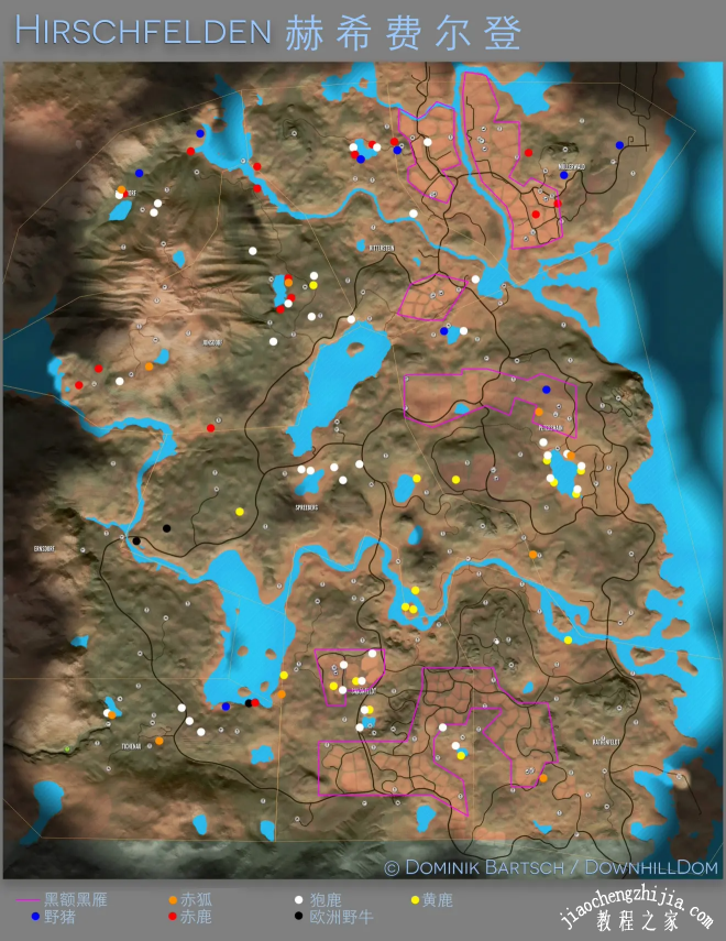 猎人荒野的呼唤全地图动物饮水区位置一览多图