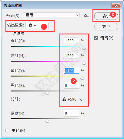 ps中通道混合器怎么用