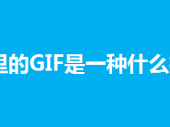 PS里的GIF是一种什么格式