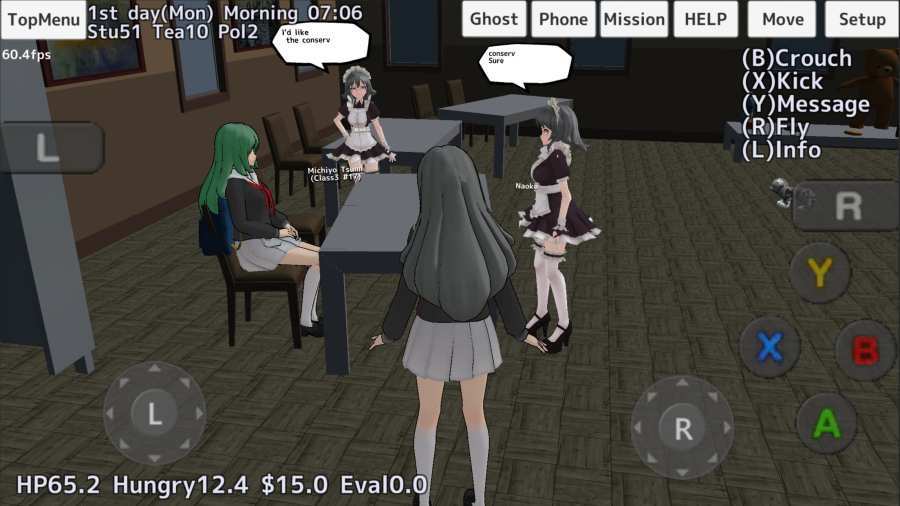 校园女生模拟器汉化版下载-校园女生模拟器十八汉化版2021游戏下载 运行截图2