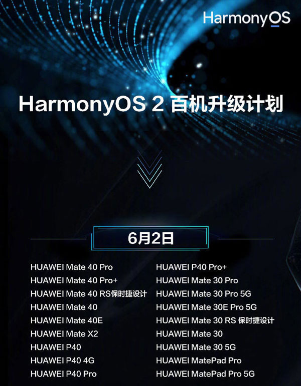 鸿蒙HarmonyOS2.0有哪些机型可以更新 各机型升级时间安排表介绍