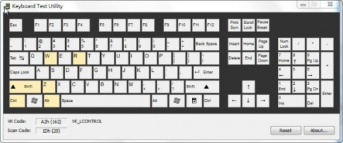 Keyboard Test Utility下载_Keyboard Test Utility(键盘检测软件)最新版v1.0.1 运行截图1