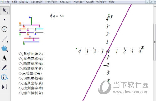 几何画板如何画正比例函数图像