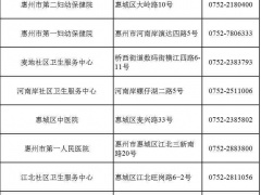 惠州哪里可以接种新冠疫苗 这些地址有变化你知道了吗