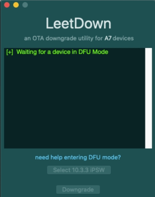 LeetDown 降级工具软件下载_LeetDown 降级工具 v2.0 运行截图1