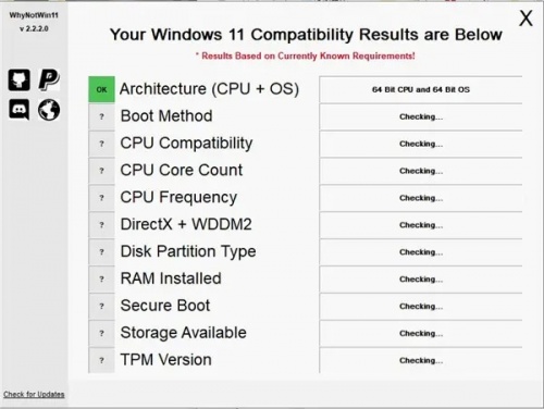 WhyNotWin11 2.2.40下载_WhyNotWin11 2.2.40(win11第三方升级检测工具)最新最新版v2.2.40 运行截图1