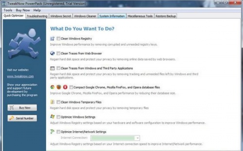 TweakNow PowerPack(系统优化工具)软件下载_TweakNow PowerPack(系统优化工具) v4.60 运行截图1