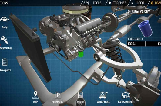 汽车修理工模拟2018手机破解版_汽车修理工模拟2018汉化版 运行截图3
