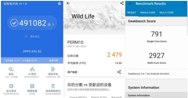 OPPOK9S性能怎么样跑分是多少 OPPOK9S手机跑分成绩评测分析