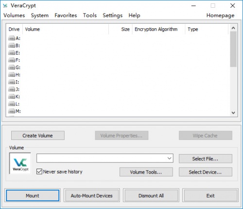 VeraCrypt分区加密软件软件下载_VeraCrypt分区加密软件 v1.24 运行截图1