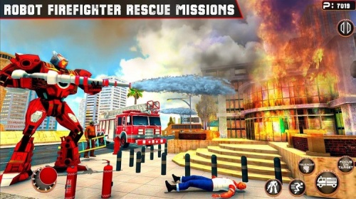 应急消防机器人3D游戏下载_消防车机器人英雄游戏下载_消防车机器人英雄下载 运行截图3