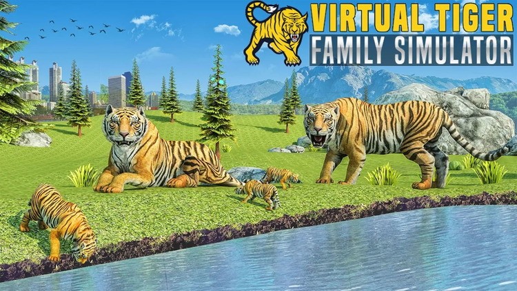 老虎家族模拟器游戏下载_虚拟老虎家庭模拟器无限金币破解版下载 运行截图3