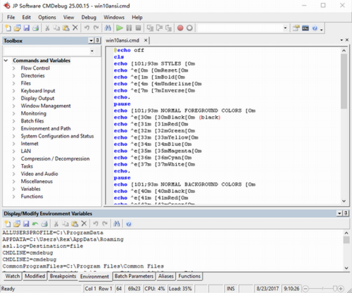 JP Software CMDebug最新版下载_JP Software CMDebug(编程处理调试器) v28.01.14 中文版下载 运行截图1