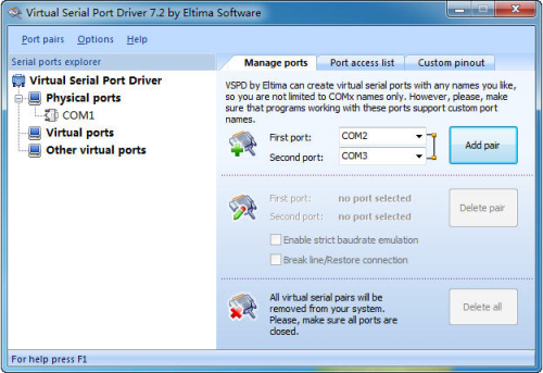 virtual serial port driver免注册版_virtual serial port driver(vspd虚拟串口) v9.0 中文版下载 运行截图1