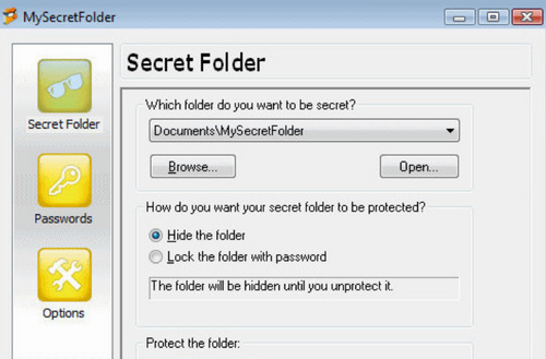 My Secret Folder中文版下载_My Secret Folder(文件夹加密软件) v4.2.1 最新版下载 运行截图1