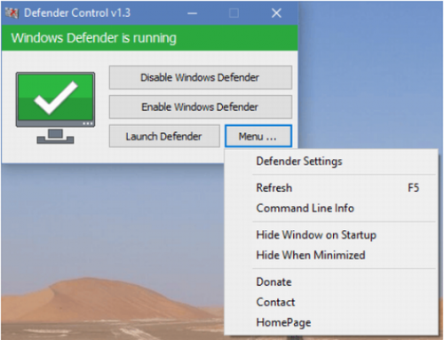 Windows defender关闭工具绿色版下载_Windows defender关闭工具 v1.8 免费版下载 运行截图1