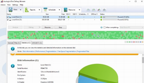 Auslogics Disk Defrag中文版下载_Auslogics Disk Defrag(磁盘整理工具) v7.1.0.0  官网版下载 运行截图1