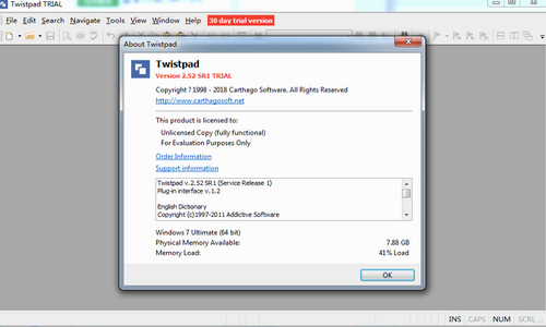 Twistpad最新版下载_Twistpad(文本编辑器) v2.52 官网版下载 运行截图1