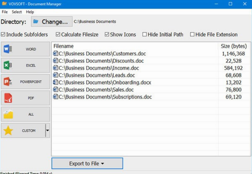 VovSoft Document Manager中文版下载_VovSoft Document Manager(文档管理工具) v1.3 最新版下载 运行截图1