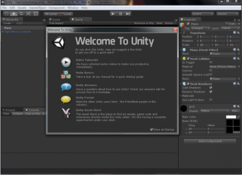unity3d破解版下载_unity3d(3D游戏引擎开发工具) v5.0 免费版下载 运行截图1