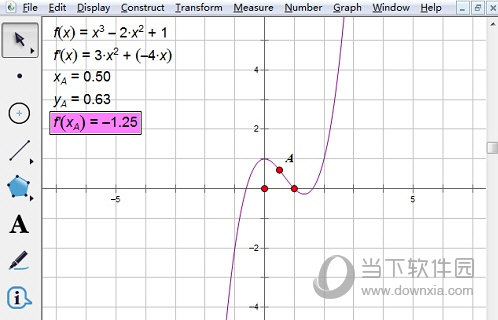 几何画板怎么画导函数图像及其切线