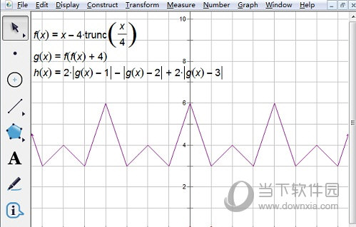几何画板怎么画W型尖波函数图像