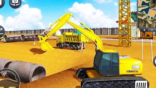 挖掘机起重机模拟器3D游戏下载_挖掘机起重机模拟最新版下载v1.0.1 安卓版 运行截图2