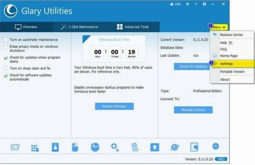 Glary Utilities Free官网版下载_Glary Utilities Free(系统优化软件) v5.182.0.211 最新版下载 运行截图1