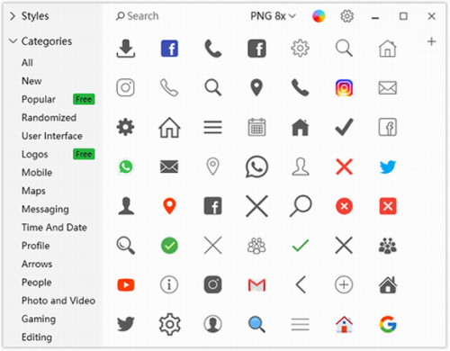 pichon破解版下载_pichon(图标素材库集合软件) v9.6.1 免费版下载 运行截图1