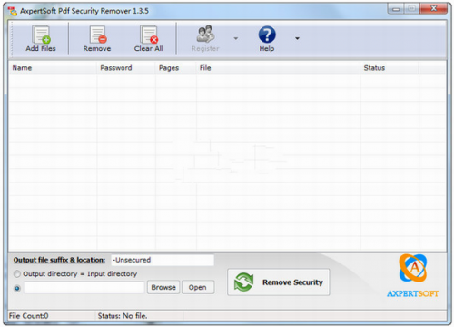 Pdf Security Remover破解版下载_Pdf Security Remover(PDF解密工具) v9.3.32 绿色版下载 运行截图1