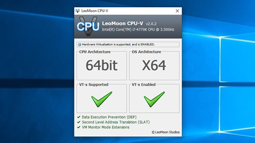 LeoMoon CPU_V下载_LeoMoon CPU_V(cpu虚拟化检测工具)最新版v2.0.4 运行截图3
