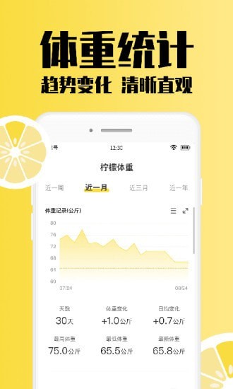 柠檬体重记录软件下载_柠檬体重记录2022最新版下载v1.0.0 安卓版 运行截图3