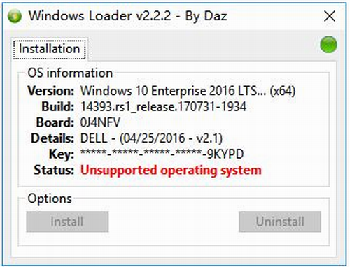 windowsloader官网版下载_windowsloader(系统激活工具) v2.3.1 绿色版下载 运行截图1