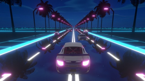 霓虹灯赛车手游戏下载-霓虹灯赛车手Neon Racer下载 运行截图1