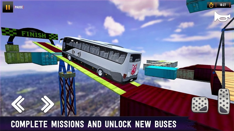 特技巴士坡道赛车游戏下载_特技巴士坡道赛车2022版下载v1.5 安卓版 运行截图1