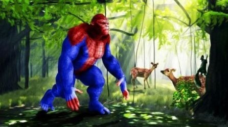 蜘蛛巨兽模拟器中文版下载-大猩猩恐龙袭击安卓版下载 运行截图1