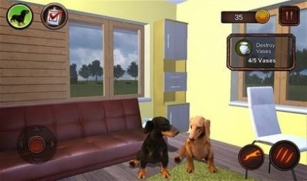 腊肠狗模拟手游下载_腊肠犬模拟器游戏手机版（DachshundDogSimulator） 运行截图1