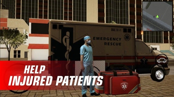 救护车城市模拟器游戏中文版下载_救护车城市模拟器手机最新版下载v1.0.0 安卓版 运行截图1