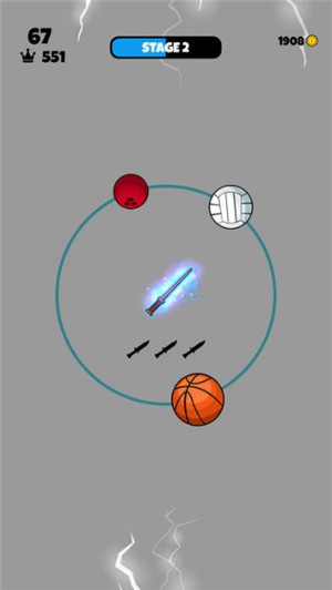 飞刀和篮球手机版下载_飞刀和篮球游戏下载v0.1 安卓版 运行截图1