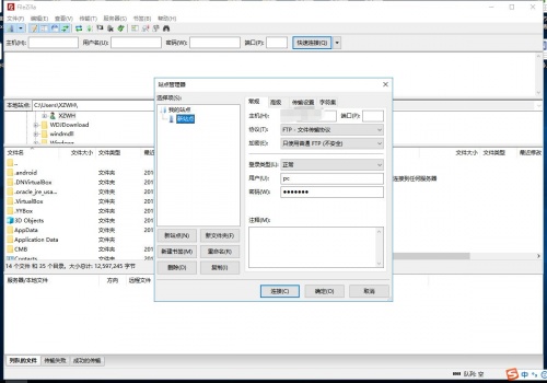 FileZilla中文版下载_FileZilla中文版最新绿色最新版v3.60.1 运行截图1