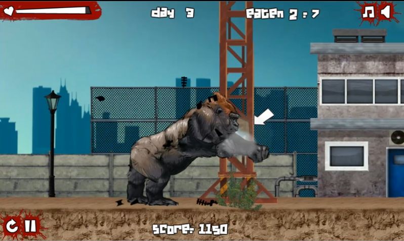 狂暴猩猩模拟器手机版游戏下载_狂暴猩猩模拟器中文版下载v27 安卓版 运行截图2