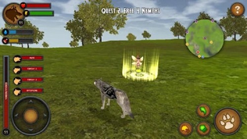 森林孤狼模拟器中文版游戏下载_森林孤狼模拟器手机版下载v1.5 安卓版 运行截图1