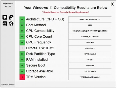 win11兼容性检测工具下载_win11兼容性检测工具最新中文绿色版最新版v2.5.0.0 运行截图3