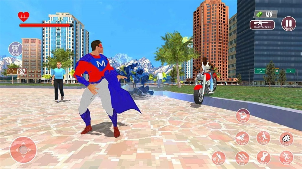 超级英雄城市飞翔免费版游戏下载_超级英雄城市飞翔最新版下载v6 安卓版 运行截图2