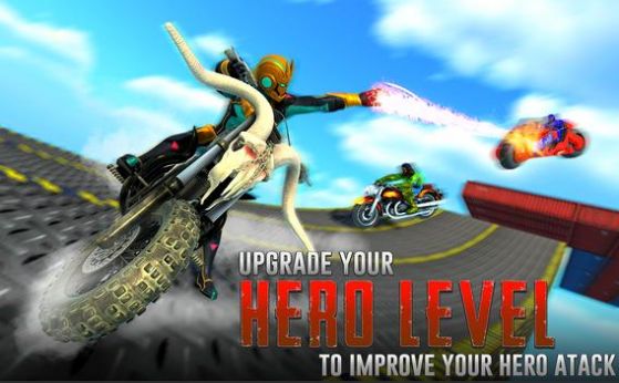 自行车特技超级英雄竞赛3D最新版下载_自行车特技超级英雄竞赛3D游戏下载v1 安卓版 运行截图1