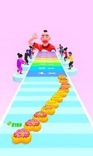 甜甜圈堆栈跑酷比赛3D