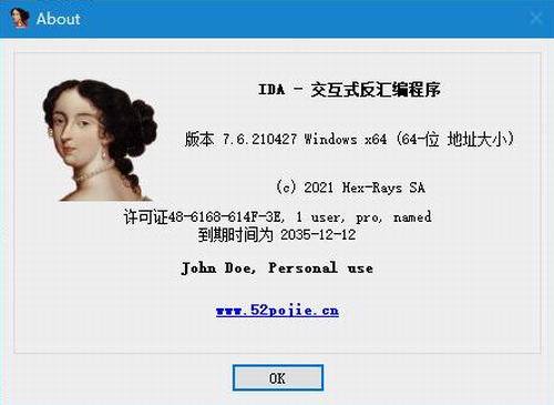 ida pro破解版百度网盘下载_ida pro破解版(交互式反汇编软件) v7.6.210427 中文版下载 运行截图1