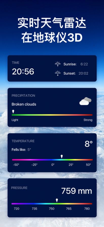 天气预报地球仪