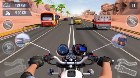 摩托交通赛车3D最新版下载_摩托交通赛车3D手机版下载v1.2 安卓版 运行截图1