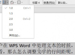 WPSWord怎么调整行间距 一个操作轻松设置